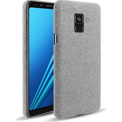 Cloth Cases For Samsung Galaxy A8 2018 Case A8 Plus Slim Retro Cloth Hard Phone Cover For Samsung A8 plus A8+ A8plus 2018 Coque