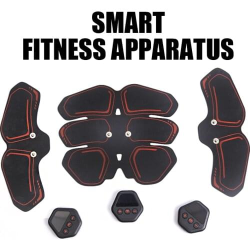 ABS Smart Fitness Electric Muscle Stimulator EMS USB Chargeable Weight Loss Stickers At Home Gym Body Slimming Unisex Exercise