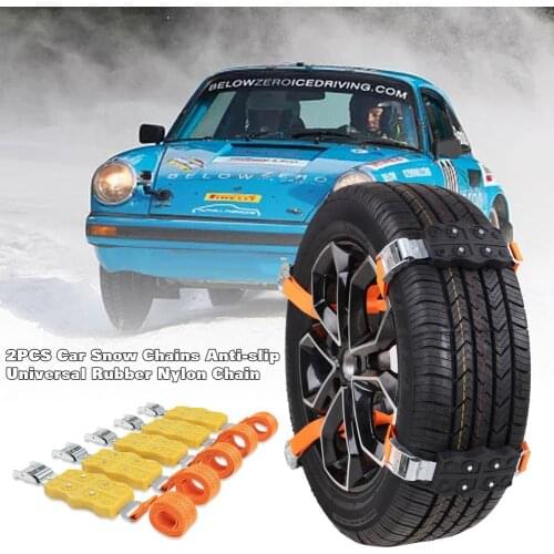 Universal Anti-slip Emergency Car Tire Snow Chain 2pcs Winter Ice Road Tire Wheel Chain For Jeep Renegade Spikes For Tire SUV