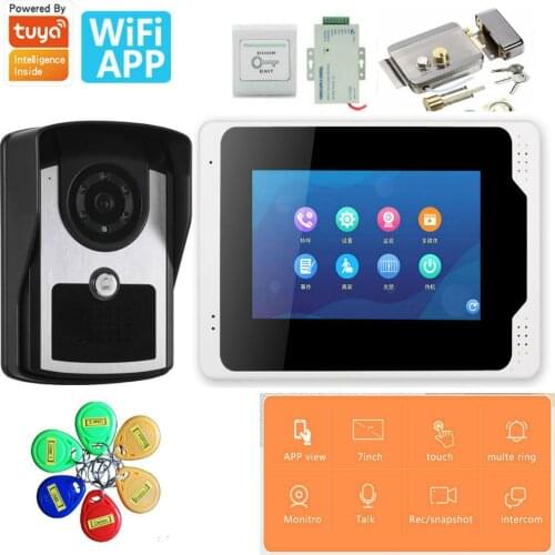 Taya APP Wifi Video intercom With Lock 7 Inch Wifi Video Door Phone Intercom System Wirelesss Doorbell Camera Electronic Lock