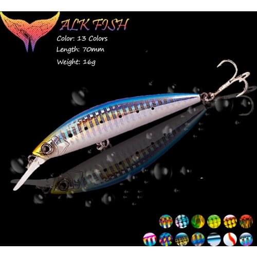 WALK FISH 1PCS 70mm/16g Minnow Sinking Fishing Lures Wobbler Artificial Bait Design Swimbait Hard Bait Pencil Fishing Tackle