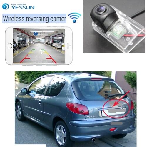 YESSUN wireless Rear View Camera For Peugeot 206 207 306 307 for Sedan 308 406 407 5008 Partner Tepee CCD Night Vision Parking