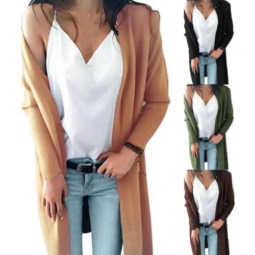 Women Knitted Cardigan Tops ujer Vintage Loose Sweater Coat Solid Oversized Jumper Fashion Clothes Knitted Casual Coat Streetwea