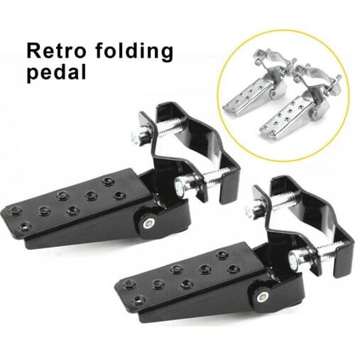 1 Pair Universal Motorcycle Folding Foot Pedals Footrest Accessory for Yamaha