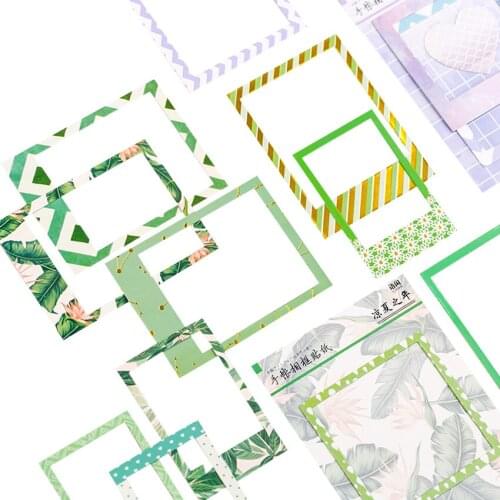 10packs/lot Cute Photo Frame Stationery Sticker Diary Decorative Label Bookmark Package Seal Sticky Wholesale