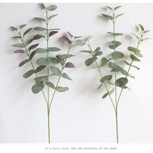 2019 new Artificial Silver Dollar Eucalyptus Leaf For silk Flowers Household Store Dest Rustic Decoration Clover Plant