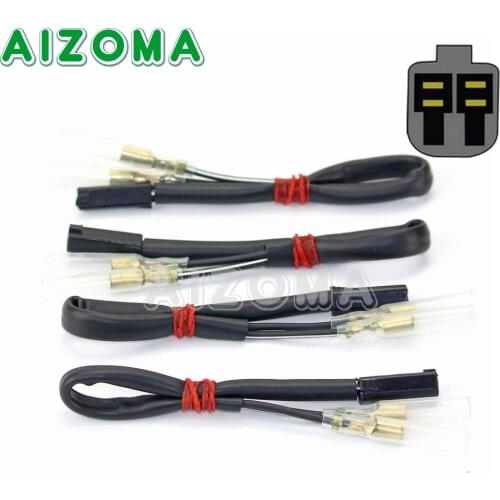 4pc Turn Signal Wiring Adapter Plug Harness Connectors Indicator Leads Adaptor For SUZUKI GSF GSX R600 1200S Bandit SV650 1000S