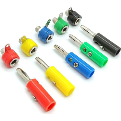 5 sets 4mm Banana Plug and Socket Kit Audio Speaker To Insert Connector DIY Model Parts