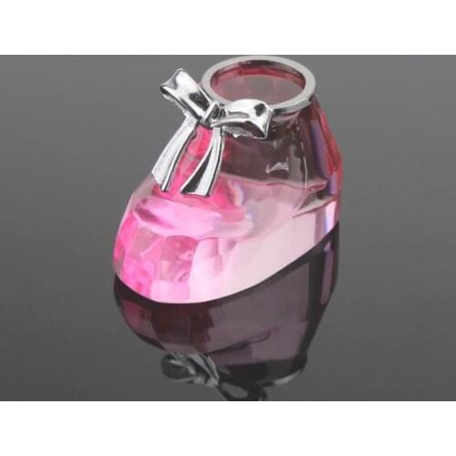 50pcs pink crystal baby gift box crystal shoes baby birthday baptism souvenir SN579
