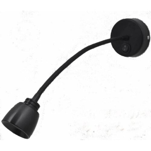 AC85-265V 3W Modern Led Lamp Black Gooseneck