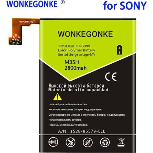 WONKEGONKE 2800mah LIS1509ERPC Phone Battery For Sony Xperia SP M35H m35C M35T C5302 C5303 Mobile Phone Batteries Bateria