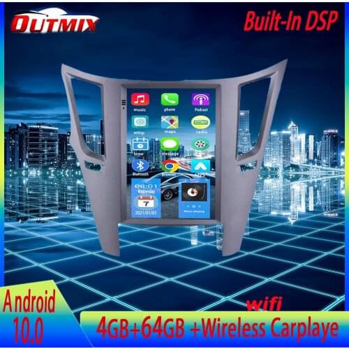 Android 10 Car Radio For Subaru Outback Impreza Legacy 2009-2014 LHD Car Multimedia Tesla Vetical Screen Navigation Stereos
