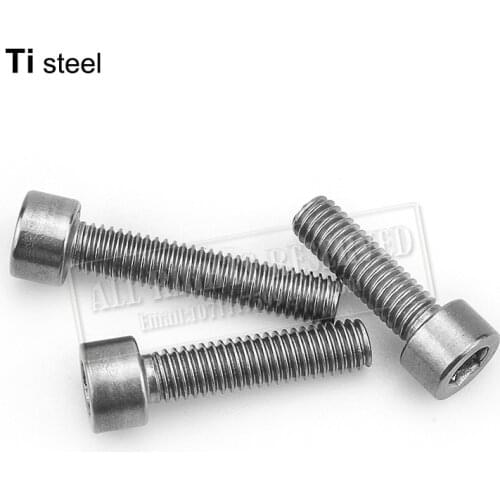 M5 bolt 10mm titanium hexagon boltti bolts titanium steel screw rod hexagon flange bolts