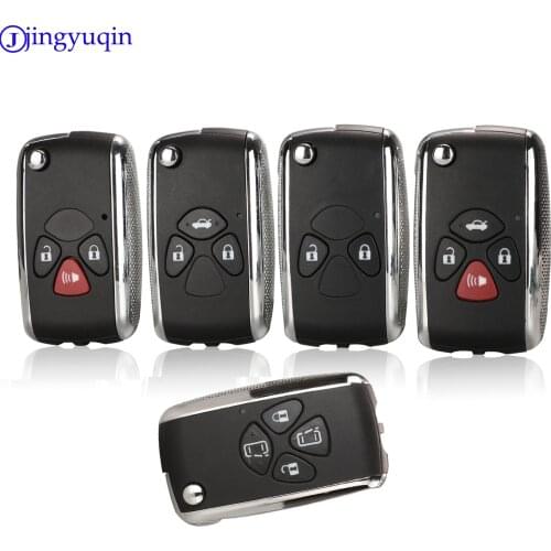 Jingyuqin 2/3/4 Buttons Modified Flip Remote Car Key Shell Fob Case For Toyota Corolla RAV4 Camry Avlon