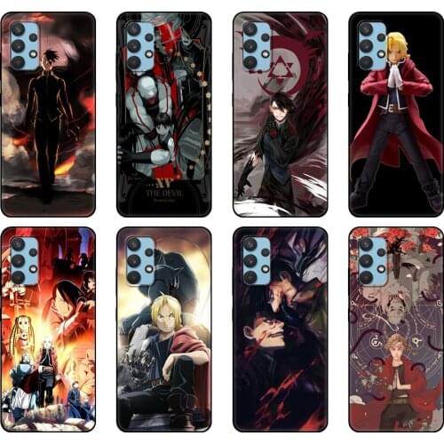 Black tpu Case For Samsung galaxy A12 A22 A32 A42 A52 A72 4g 5g S21 PLUS ultra back cover Fullmetal Alchemist Brotherhood