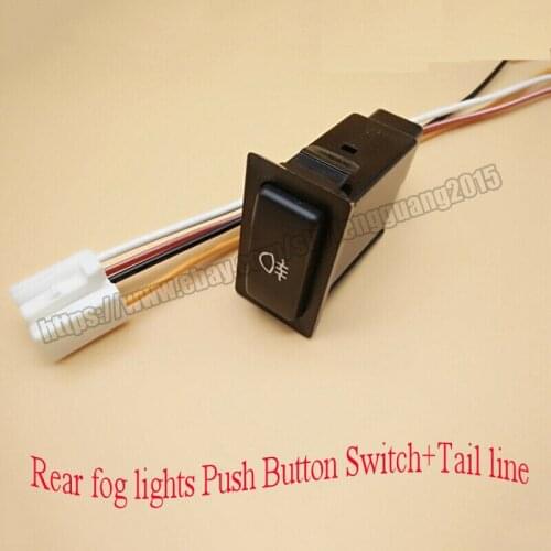 For Toyota Land Cruiser LC100 1998-2007 Rear fog lights Push Button Switch+Tail line