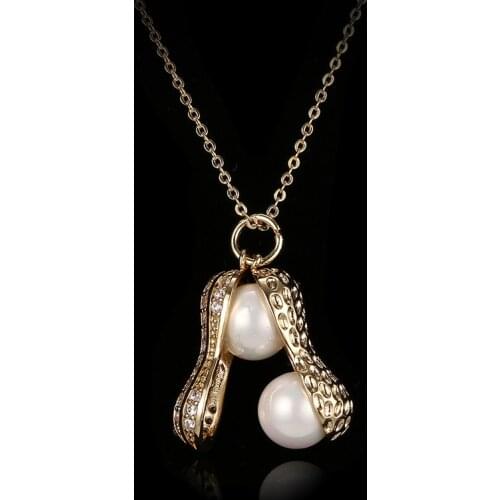 Emmaya Fashion Design Peanut Pearl Zircon Necklaces & Pendants for Women Best Friend Gift Jewelry Party