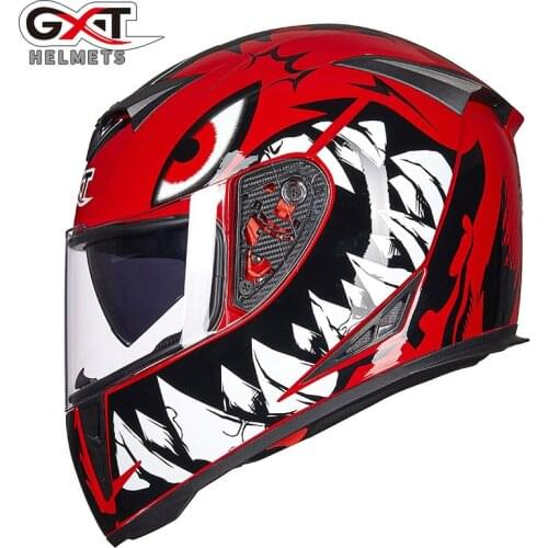 GXT 358 Brand New Genuine Full Face Helmet Double Visor Motorcycle Helmet Casco Motorcycle Capacete