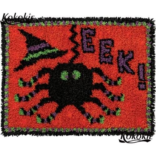 Halloween decor latch hook kit rug canvas printing vloerklee foamiran for needlework carpet embroidery accessories tapestry kits