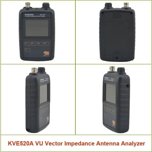 KVE520A VHF/UHF VU Vector Impedance Antenna Analyzer(133-177/195-280/395-520MHz) with 5pcs Adapters for Amateur HAM Radios