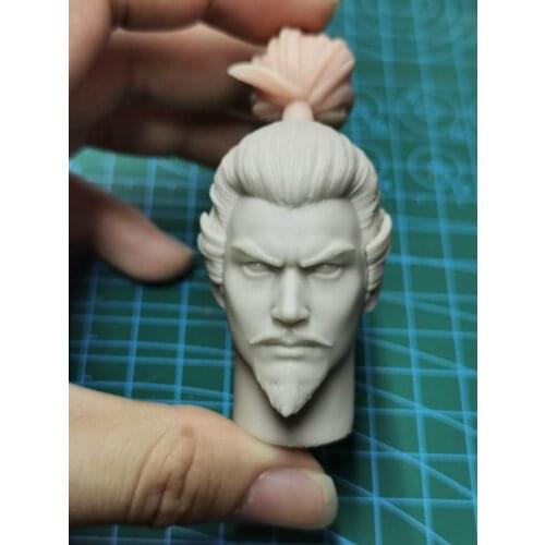 1/6 Scale Japanese Famous Officer Male Unpainted Head Model for 12''Body DIY Accessories