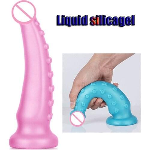 Soft Long Anal Plug Huge Butt Plug With Suction Cup Realistic Dildo Female Masturbation Male Prostate Massage Big Anus Dilator