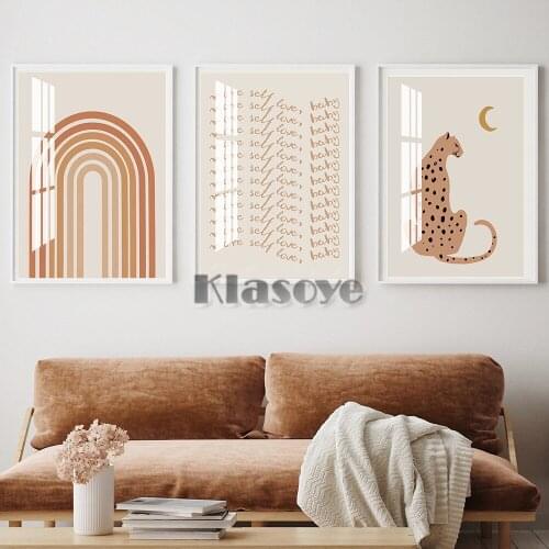 Neutral Arch Art Prints Scandinavian Poster Animal Illustration Wall Stickers Picture Modern Living Room Canvas Decor Painting
