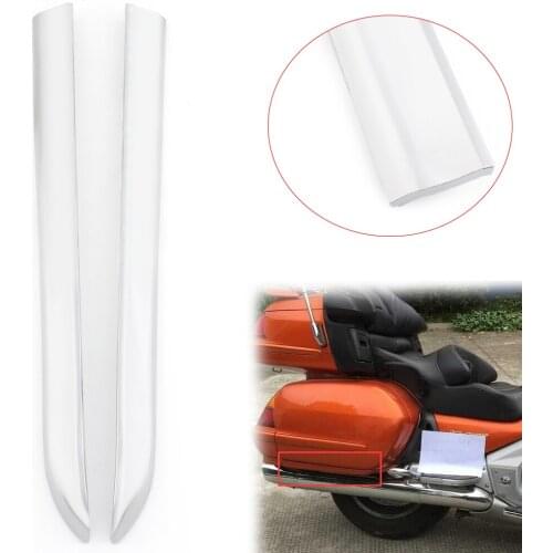 Motorcycle Saddlebag Lower Fairing Strip Cover For Honda Goldwing GL1800 2001-2011 Chrome ABS Plastic Accent Molding Trim