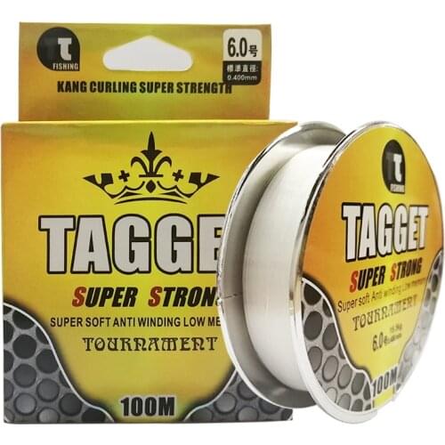 Monofilament Nylon Fishing Line 100M Superior Leader Wheel Fishing Line 1.84KG-12.7KG