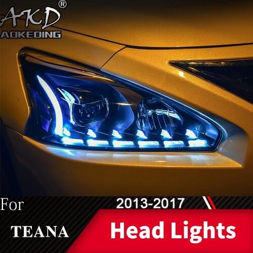 Head Lamp For Car Nissan Teana Altima 2013-2017 Headlights Fog Lights Day Running Light DRL H7 LED Bi Xenon Bulb Car Accessory