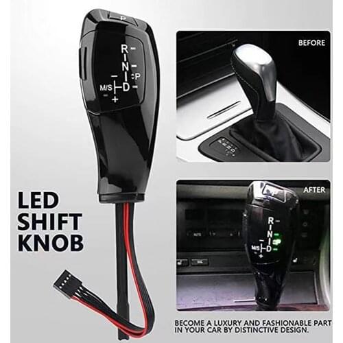 Suitable for BMW E60 car modified straight LED automatic transmission electronic shifter head (left drive) lever shifter head