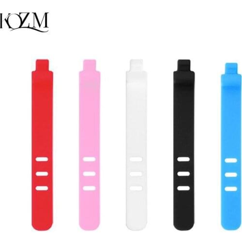 1pc Silicone Straps Data Cable Soft Tape USB Wire Cable Tie Cable Organizer For Iphone Android Charging Earphone Bobbin Winder