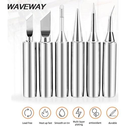 Universal 936 Soldering Iron Tips Pure Copper 900M-T Soldering Iron Tip Lead-free Solder Tips Welding Head BGA Soldering Tools