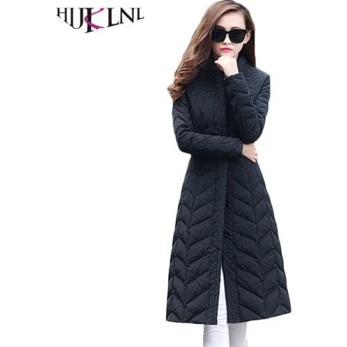 HIJKLNL 2019 Winter Duck Down Coat Women Parkas Long Down Jacket For Girl Outwear Jacket Woman Overcoat Casacos Femininos HB219