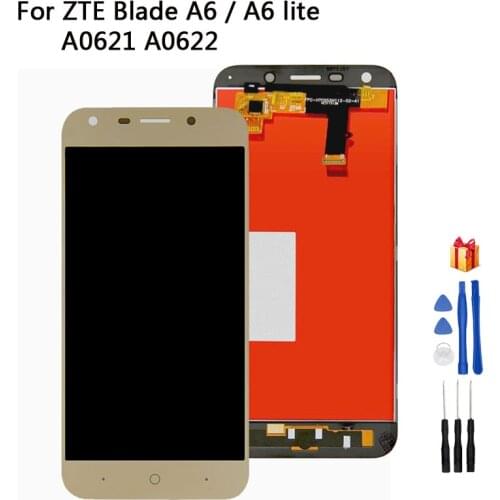 LCD Display For ZTE Blade A6 A0620 A6 Lite A0621 A0622 LCD Display Touch Screen Digitizer Glass Panel Assembly + Free Tools