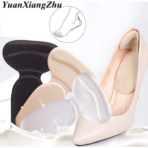 1Pair Silicone Shoe Inserts T-Shape High Heel Grips Liner Arch Support Orthotic Shoes Insert Foot Heel Protector Cushion Pads