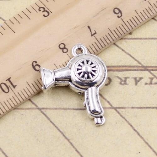 10pcs Charms Hair Dryer Blow 26x20mm Tibetan Bronze Silver Color Pendants Antique Jewelry Making DIY Handmade Craft