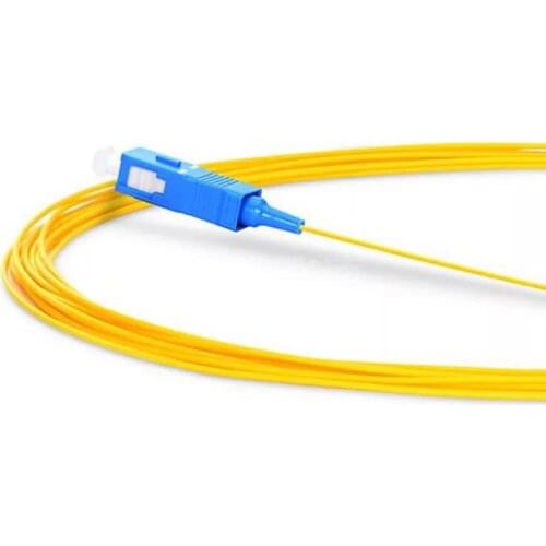 50PCS SC/ UPC Single mode fiber optic Pigtail 1M 9/125 Single Mode Optical fiber pigtail 0.9mm PVC Jacket