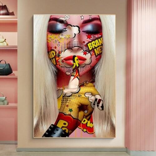 Abstract Graffiti Tattoo Woman Modern Art Posters And Prints Fashion Girl Picture On Canvas Wall Art Painting For Living Room