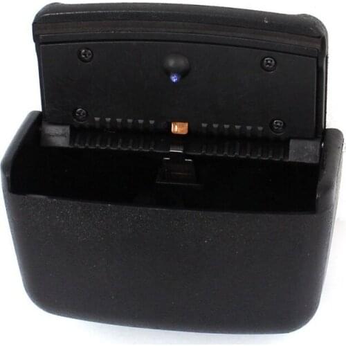 Car black plastic rectangular blue LED ashtray holder