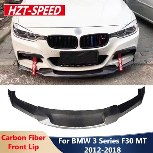 MAD A Style Carbon Fiber Front Lip Bumper Diffuser Chin Shovel For BMW 3 Series F30 F35 MT Sports Car 2012-2018 Modification