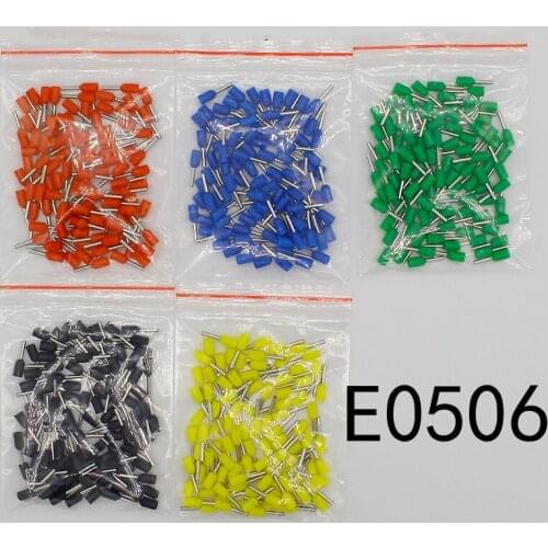 E0506 Tube insulating Insulated terminals 0.5MM2 Cable Wire Connector 100PCS/Pack Insulating Crimp Terminal Connector E