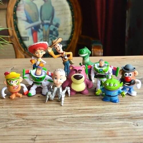 Disney Toy Story Woody Buzz Lightyear Jessie forky 5-11cm Action Figure Toys kids Room Ornaments Decoration Cake Topper