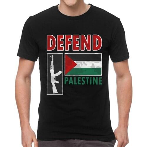 Defend Palestine People T Shirts Men Short Sleeve 100% Cotton T-shirts Free Palestinian Arabs Tee Streetwear Tshirts Gift
