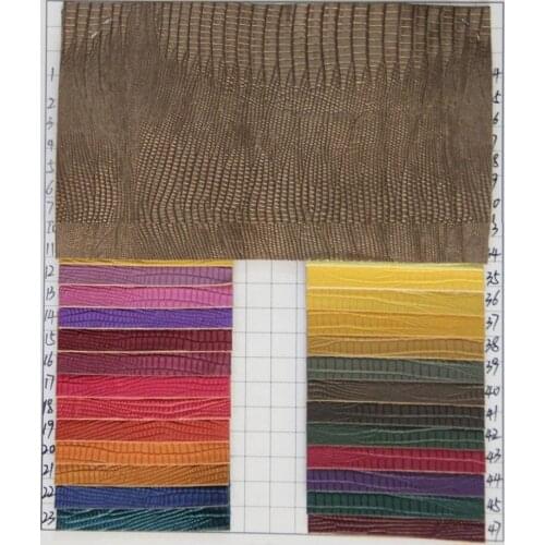 Lizards pattern embossed high quality PU leather material factory wholesale home leather material