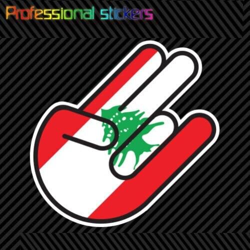 Lebanese Shocker Sticker Die Cut Decal Self Adhesive Vinyl Lebanon LBN LB Stickers for Motos, Cars, Laptops, Phone