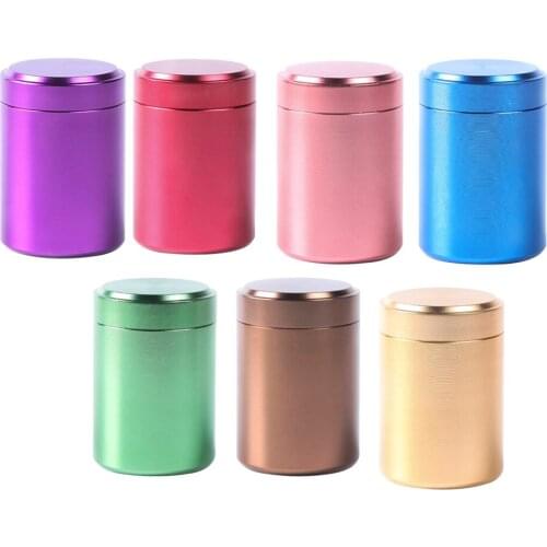 Fashion Pure Color Aluminum Sugar Coffee Tea Canister Tin Jar Tea Candy Sealed Can Gift Box 80ml