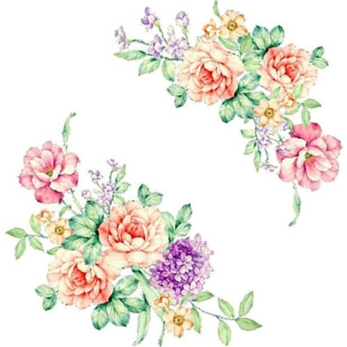 Flower Wall Stickers Home Hotel Decorative Films Elegant Peony Flower Cabinet Kitchen Window Door Furniture Decorative Sticker