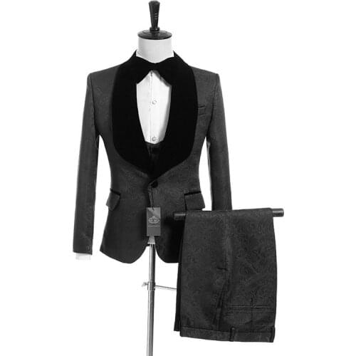 New Arrival One Button Groomsmen Peak Lapel Groom Tuxedos Men Suits Wedding/Prom Best Man Blazer ( Jacket+Pants+Vest+Tie) A03