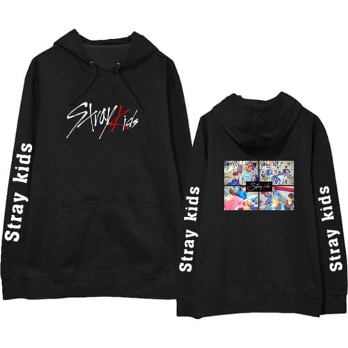 New Korean Fashion Kpop Stray Kids Hoodie Sweatshirts Pullover Tops Female Harajuku Streetwear Hip Hop Hooded Clothes Drops